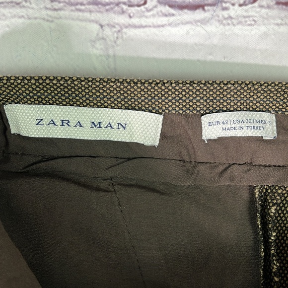 ZARA MAN Stretch Brown Pants. Size: 32 - Picture 10 of 12